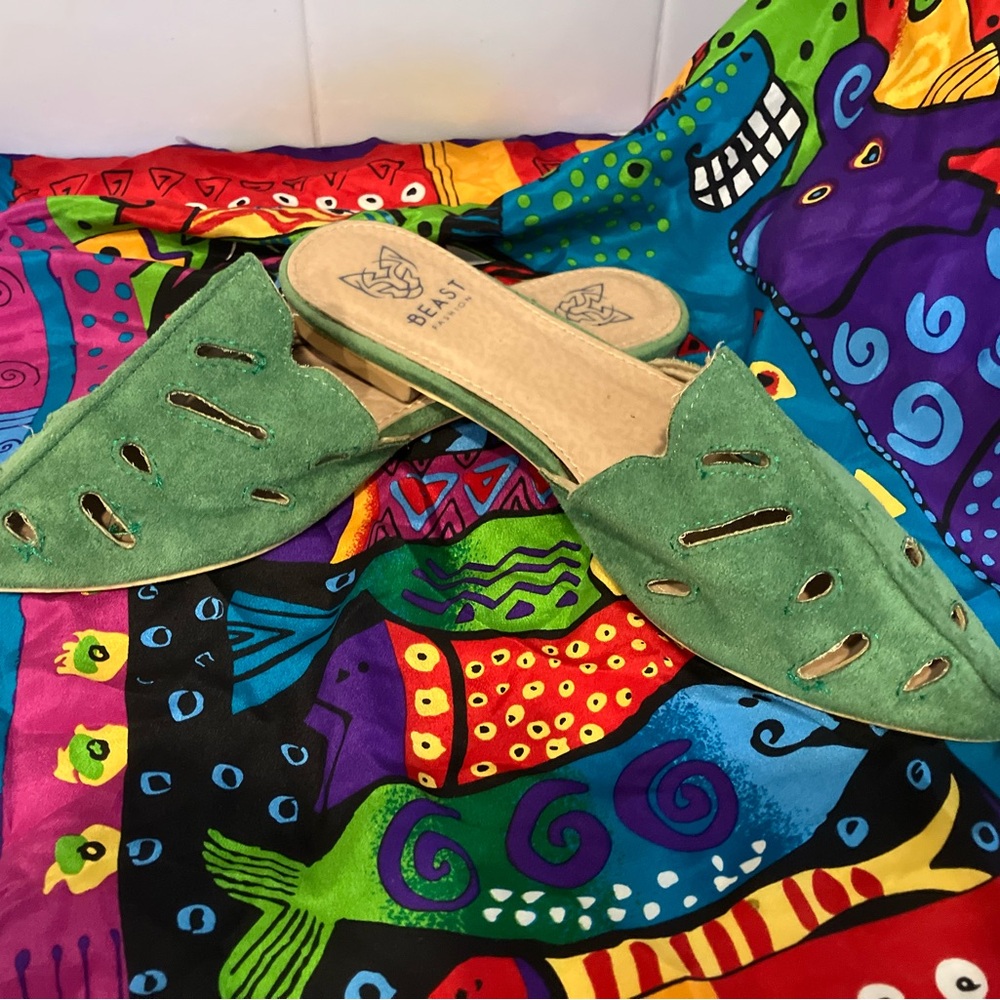 BEAST FASHION Green Mules & Clogs